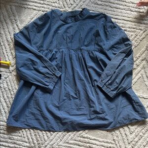 Cos Blue Long Sleeve Blouse